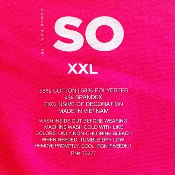 NWT SO GOODS FOR LIFE Juniors Sleeveless Pullover Square Neck Cropped Top Sz XXL - Picture 10 of 10